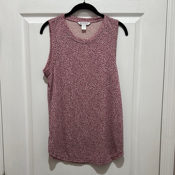Athleta Pink Tank Top Relaxed Fit - Designer Medium top shirt gym workout - Picture 1 of 5